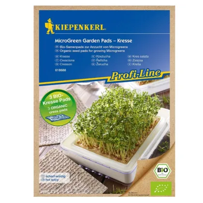 Mikrozelenina - náhradní pláty bio řeřichy - microgreen - 3 ks