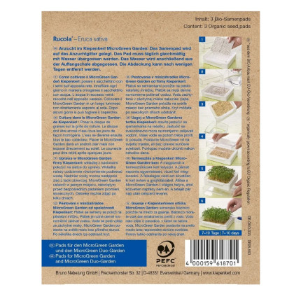 Mikrozelenina - náhradní pláty bio rukoly - microgreen - 3 ks