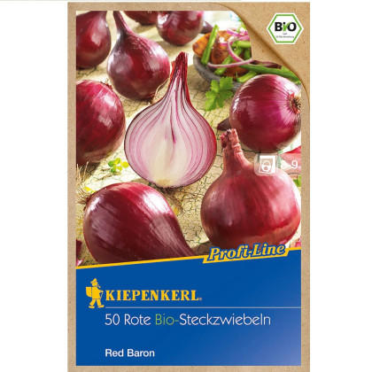 BIO Cibule sazečka Red Baron - Allium cepa - prodej bio cibulek - 50 ks