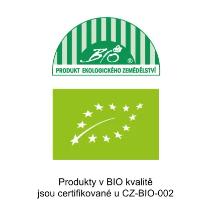 Produkty v BIO kvalitě jsou certifikované u CZ-BIO-002