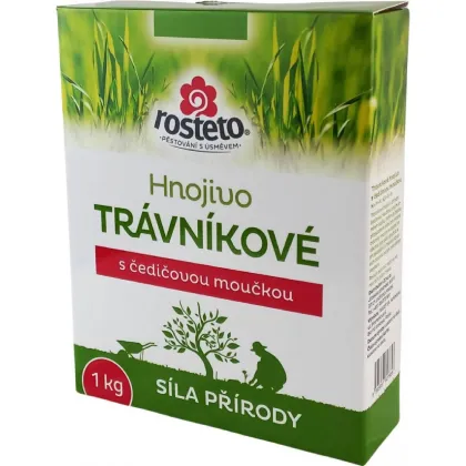 Hnojivo s čedičovou moučkou - trávníkové - Rosteto - prodej hnojiv - 1 kg