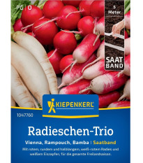 Semena ředkvičky Vienna&Rampouch&Bamba - prodej výsevních pásků - 5 m